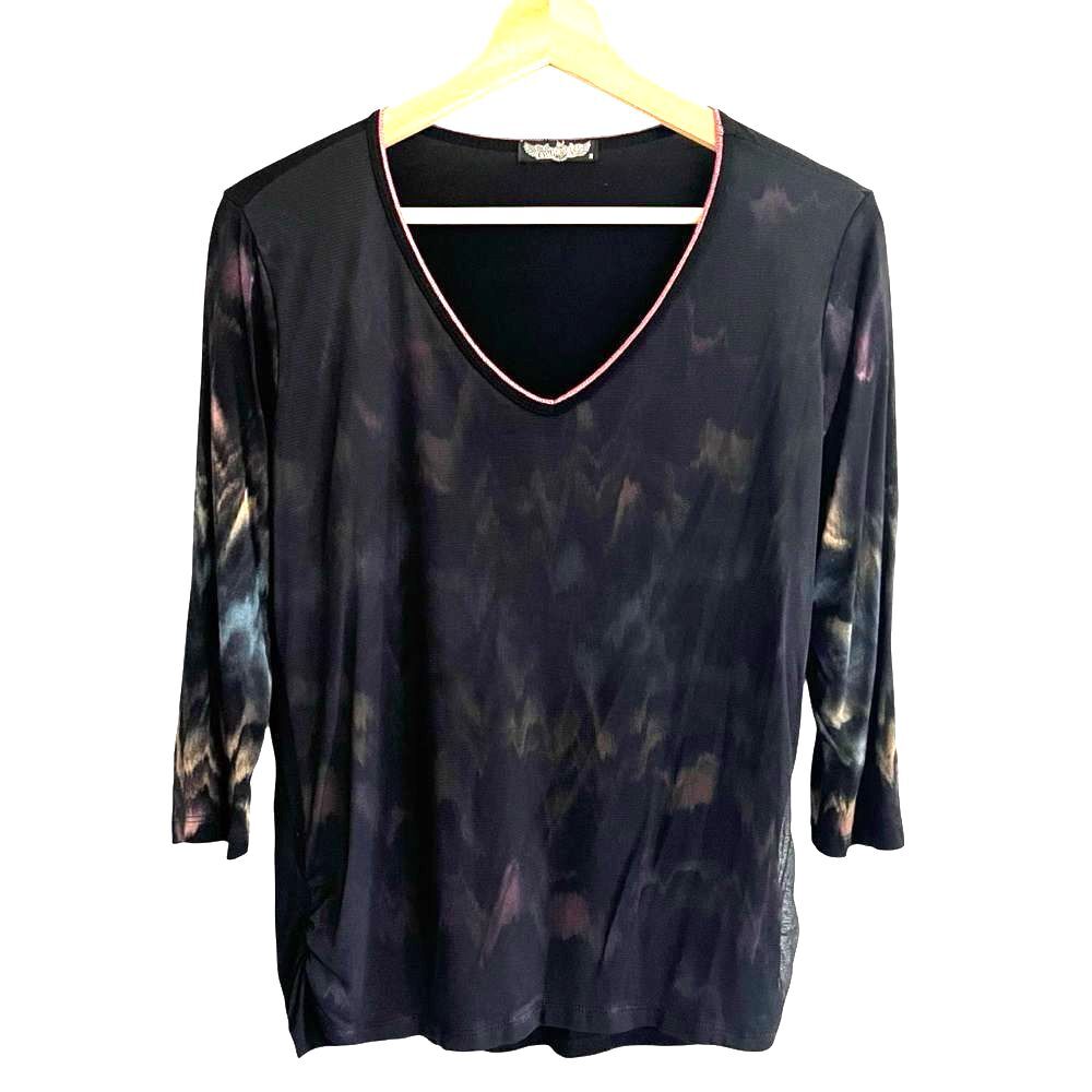 Vanilla Sugar Womens Y2K Long Sleeve Top Size M Black Whimsigoth Boho Grunge